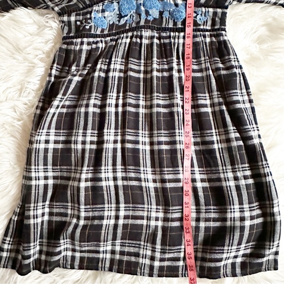 Anthropologie Sarah Plaid Embroidered Tunic NWOT Size 8 - Picture 11 of 12